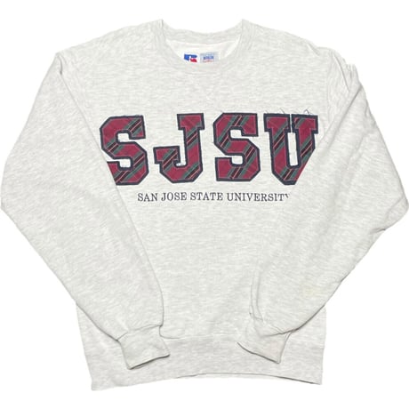 MADE IN USA製 RUSSELL ATHLETICボディ SAN JOSE STATE UNIVERSITY トレーナー ライトグレー Sサイズ