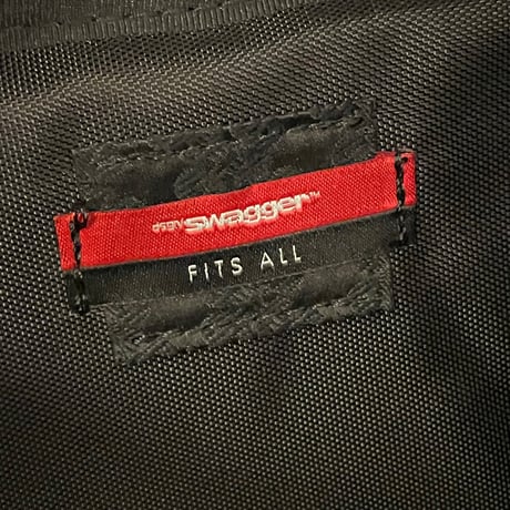MADE IN JAPAN製 SWAGGER ブロックチェック柄ボディバッグ ブラック×グレー