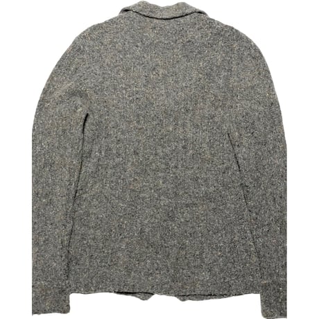 DIESEL カシミヤ混ウールミックス生地テーラードジャケット型カーディガン グレー Sサイズ