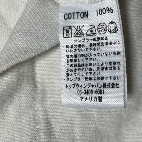 MADE IN USA製 Velva Sheen × JOURNAL STANDARD 無地Vネック半袖Tシャツ アイボリー Sサイズ