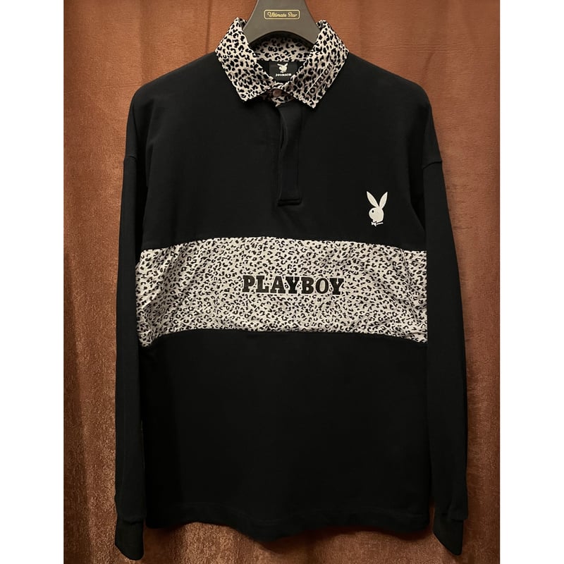 JOYRICH × PLAYBOY オーバーサイズ長袖ニットラガーポロシャツ JOYRICH × PLAYBOY オーバーサイズ長袖ニットラガーポロシャツ