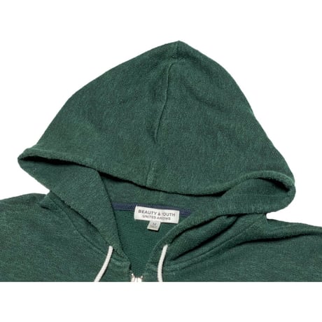 MADE IN JAPAN製 BEAUTY & YOUTH UNITED ARROWS フルジップパーカー グリーン Mサイズ