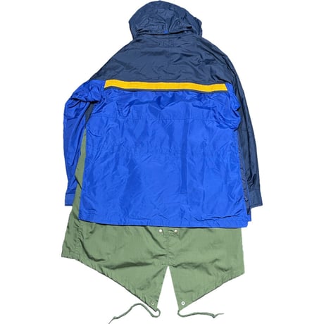 Awesome Boy × ichiryu made REMAKE MOUNTAIN MODS COAT ネイビー×カーキ XLサイズ