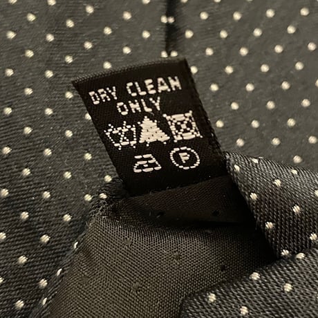 MADE IN ITALY製 BALLY ドット柄シルクネクタイ ブラック