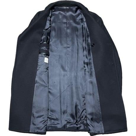 ▲訳あり商品▲ MADE IN ITALY製 PLUVEX ヴァージンウールPコート ネイビー 50サイズ