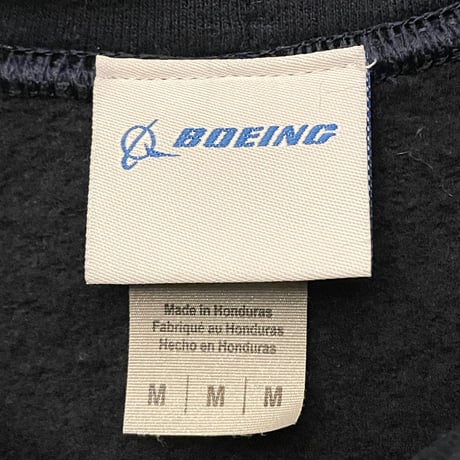 レア BOEING 737 MAX オフィシャルタグ付き 飛行機プリント プルオーバーパーカー ネイビー Mサイズ
