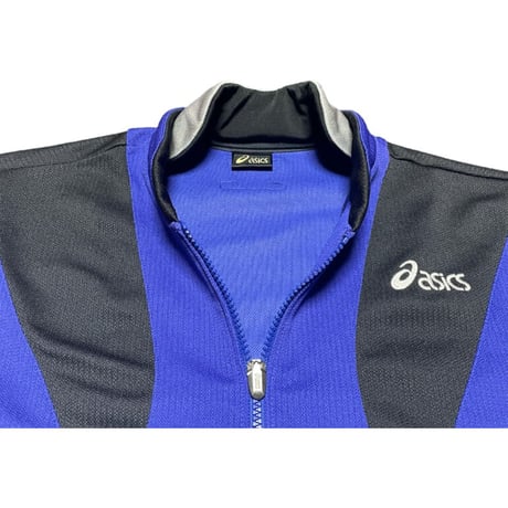 MADE IN JAPAN製 90's asics World Performanceモデル フルジップトラックジャケット ブルー Mサイズ相当