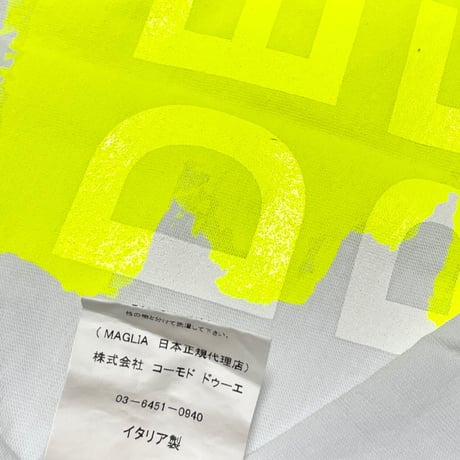 ★新品★ MADE IN ITALY製 MAGLIA 「MAGLIA BELLI FUORI」 ロゴプリントVネックTシャツ ホワイト