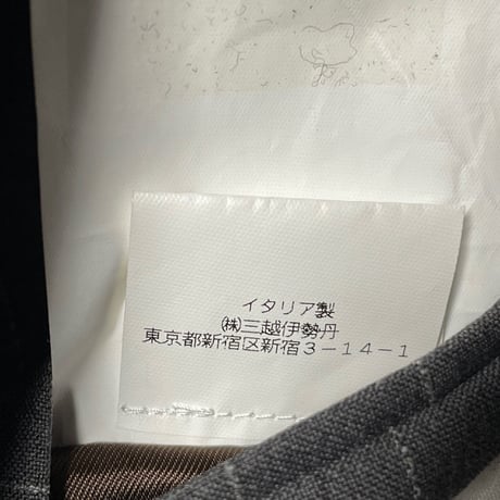 MADE IN ITALY製 L.B.M. 1911 with Isetan Mitsukoshi ストライプウールスーツ グレー 46サイズ
