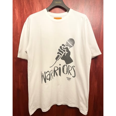 MADE IN JAPAN製 SWAGGER 「WARRIORS」 マイクデザイン プリントTシャツ ホワイト Lサイズ