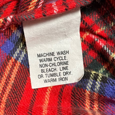 MADE IN USA製 CLEVE SHIRTMAKERS 長袖タータンチェック柄ボタンダウンシャツ レッド Sサイズ