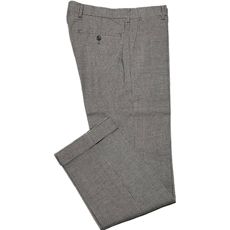 BROOKS BROTHERS MILANO 千鳥格子柄ウールコットンスラックス ブラック×ホワイト W29サイズ
