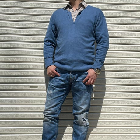 ▲訳あり商品▲【ユナイテッドアローズ取り扱い】MADE IN JAPAN製 steven alan 長袖ブロックチェックシャツ ベージュ Mサイズ