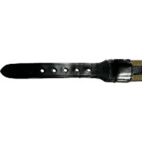 MADE IN ENGLAND製 pokit レザーコンビネーションベルト ブラック×ベージュ W34サイズ