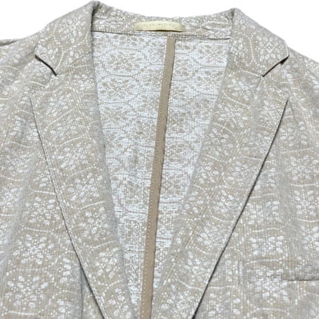 MADE IN ITALY製 Mr. Rick Tailor リネンコットンテーラードジャケット ベージュ 50サイズ