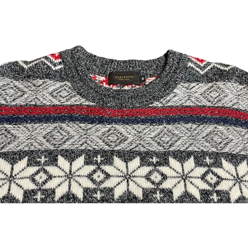 MADE IN JAPAN製 VARIZIONI クルーネックニットセーター マルチカラー M