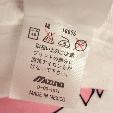 レア タグ付き MADE IN MEXICO製 Mizuno 長野オリンピック SNOWLETS 公式オフィシャル品 プリントTシャツ ホワイト Fサイズ