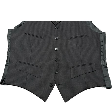 ▲訳あり商品▲ MADE IN JAPAN製 BURBERRY BLACK LABEL 3ピースストライプスーツ チャコールグレー 42L