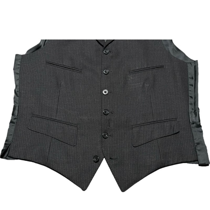 ★美品★BURBERRY BLACK LABEL★ベスト★ストライプ★グレー★L ☆美品☆BURBERRY BLACK LABEL☆ベスト☆ストライプ☆グレー☆L