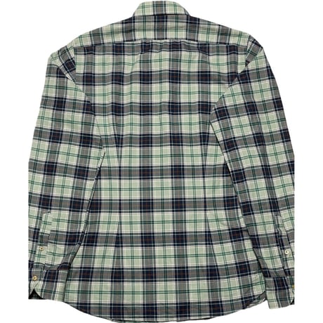 MADE IN ITALY製 XACUS 長袖ボタンダウンチェックシャツ マルチカラー 40-15 3/4サイズ