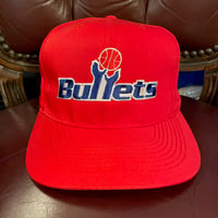 レア タグ付き 80~90s NBA Washington Bullets OTTOボディ ヴィンテージスナップバックキャップ レッド