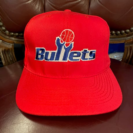 レア タグ付き 80~90s NBA Washington Bullets OTTOボディ ヴィンテージスナップバックキャップ レッド