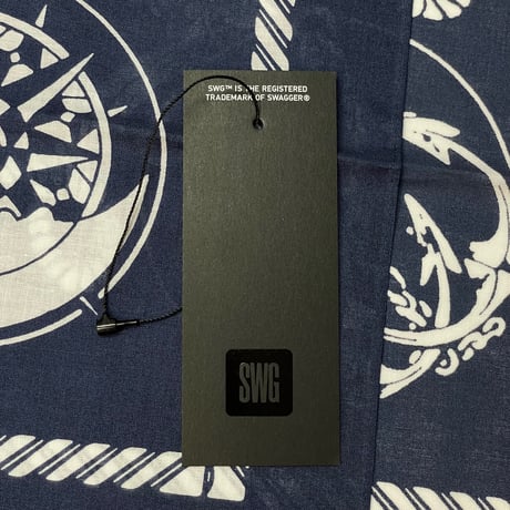 ☆タグ付き新古品☆ MADE IN JAPAN製 SWAGGER BLACK PLATINUM コットンバンダナ ネイビー