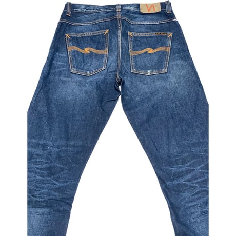 MADE IN ITALY製 Nudie Jeans オーガニックコットンデニムパンツ インディゴ W29/L32サイズ