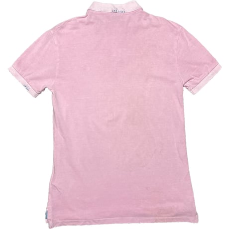 ▲訳あり商品▲ Polo By Ralph Lauren ダメージ加工ポロシャツ ピンク Sサイズ