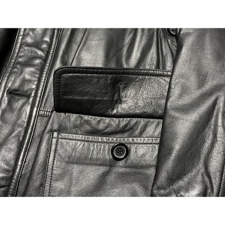 牛革フルジップレザージャケット ブラック Sサイズ