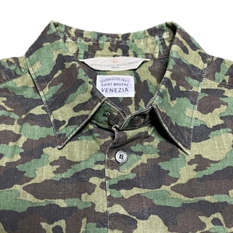 【TOMORROWLAND 取り扱い】 MADE IN ITALY製 GOLDEN GOOSE DELUXE BRAND 長袖迷彩柄シャツ 迷彩 XXSサイズ