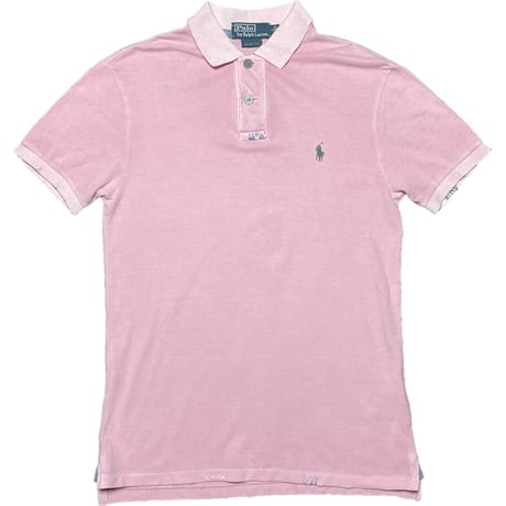 ▲訳あり商品▲ Polo By Ralph Lauren ダメージ加工ポロシャツ ピンク Sサイズ