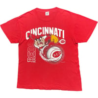▲訳あり商品▲ Cincinnati Reds × Looney Tunes コラボTシャツ DELTAボディ レッド Lサイズ