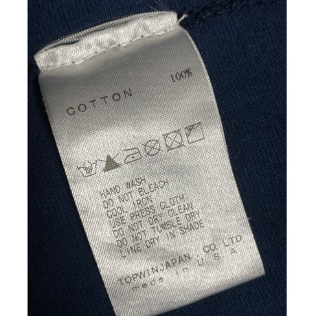 MADE IN USA製 Velva Sheen ポケット付きクルーネック半袖Tシャツ ネイビー Lサイズ