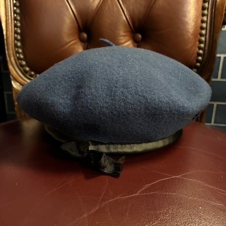 MADE IN ENGLAND製 80s～90s KANGOL ヴァージンウール ベレー帽 ネイビー