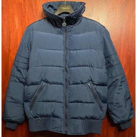【アシックス取り扱い】 MADE IN USA製 CEVAS DOWN 襟付きダウンジャケット ネイビー Lサイズ