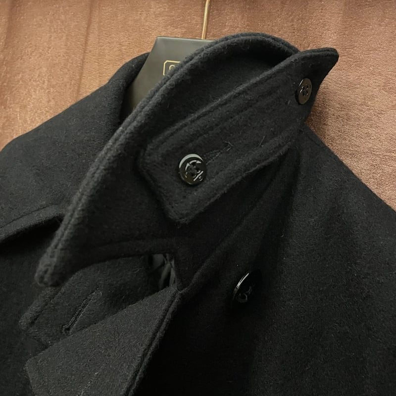 MADE IN USA製 FIDELITY for BEAMS ウールPコート ブラック Mサ MADE IN USA製 FIDELITY for BEAMS ウールPコート ブラック Mサ