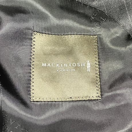 MADE IN JAPAN製 MACKINTOSH LONDON 英国生地使用3ピースストライプスーツ チャコールグレー A4