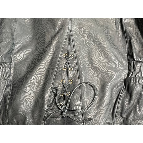 MONTANA PELLE レザーライダースジャケット ブラック 40サイズ