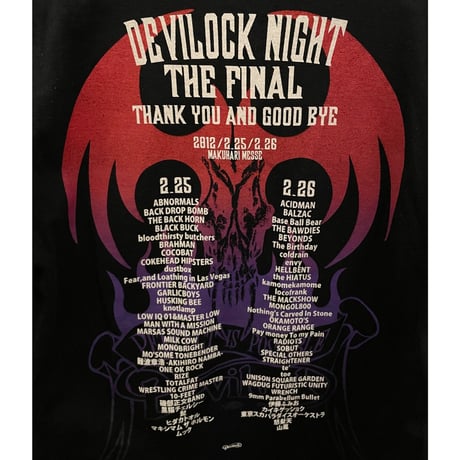 激レア Devilock Night The Final ライブTシャツ ブラック Sサイズ
