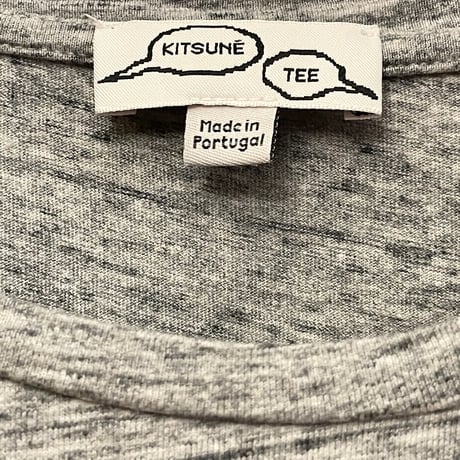 MADE IN PORTUGAL製 MAISON KITSUNÉ ロゴプリントTシャツ 杢グレー Sサイズ