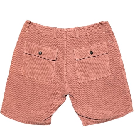 【BEAMS取り扱い】SATURDAYS NEW YORK CITY ショート丈コーデュロイハーフパンツ ブラウン W28サイズ