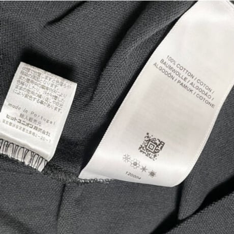 FRED PERRY × RAF SIMONS Wネーム半袖鹿の子ポロシャツ ブラック 36サイズ