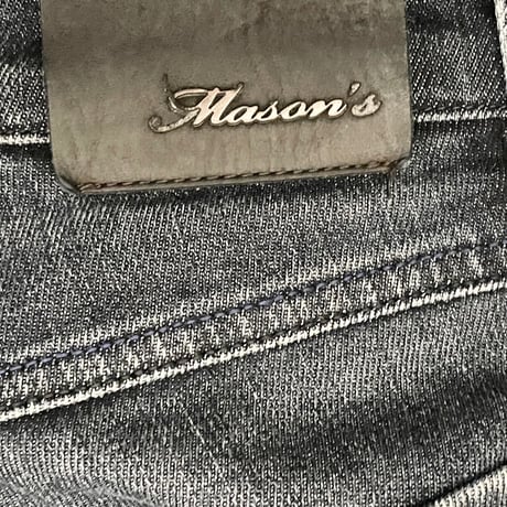MADE IN BULGARIA製 MASON'S ロールアップストレッチデニムパンツ インディゴ W30サイズ