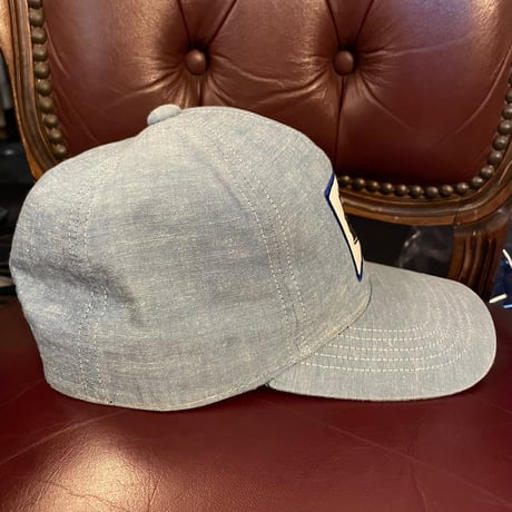 MADE IN JAPAN製 SWAGGER ワッペン付き ダンガリースナップバックキャップ ライトインディゴ