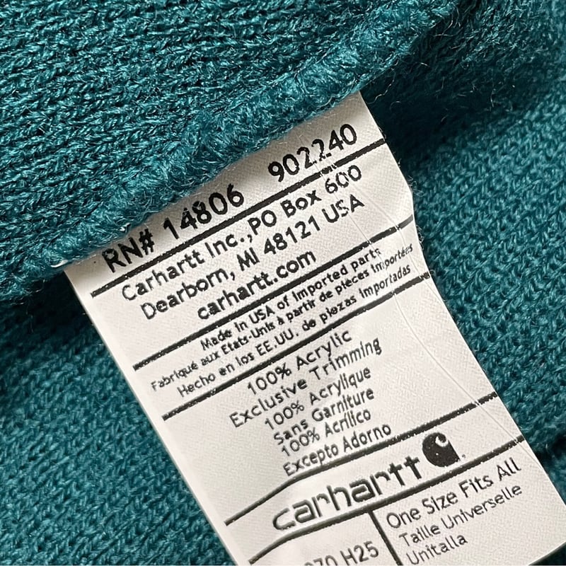 ☆タグ付き新古品☆ MADE IN USA製 Carhartt アクリルニット帽