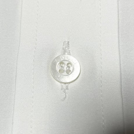 MADE IN ITALY製 GUCCI 長袖シャツ ホワイト 42-16 1/2サイズ