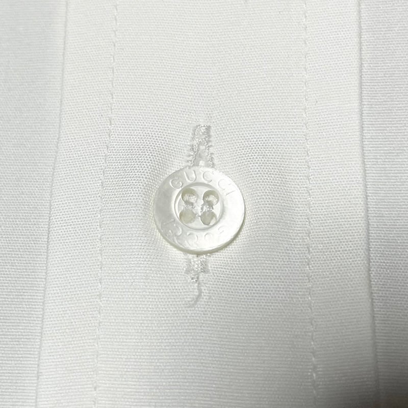 MADE IN ITALY製 GUCCI 長袖シャツ ホワイト 42-16 1/2サイズ |
