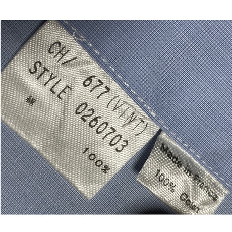 MADE IN FRANCE製 CH. IND. 長袖シャツ サックス Sサイズ