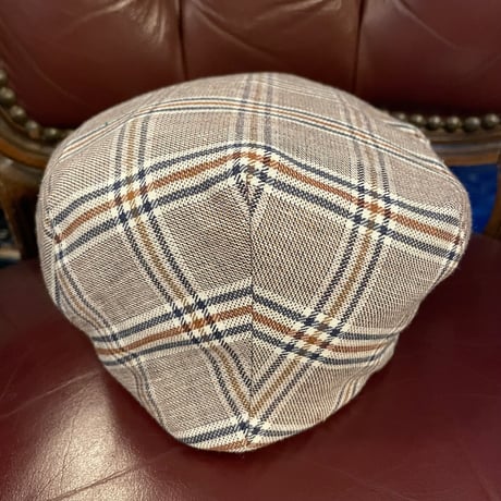 MADE IN ITALY製 NewGer.si. チェック柄 ハンチングキャップ マルチカラー 55cm